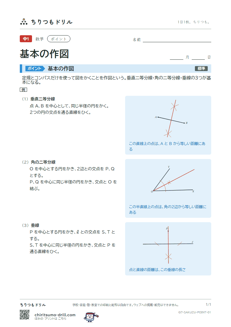 基本の作図 ポイントの見本