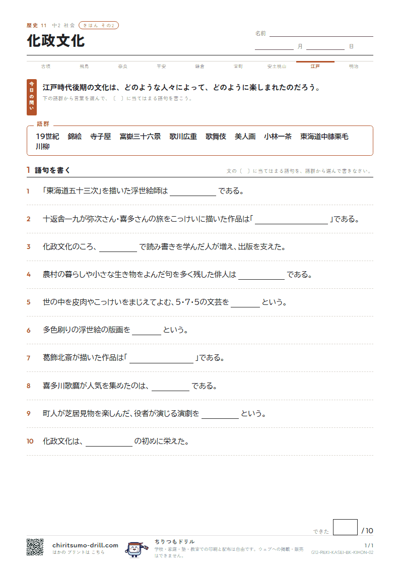 化政文化 きほん その2の見本