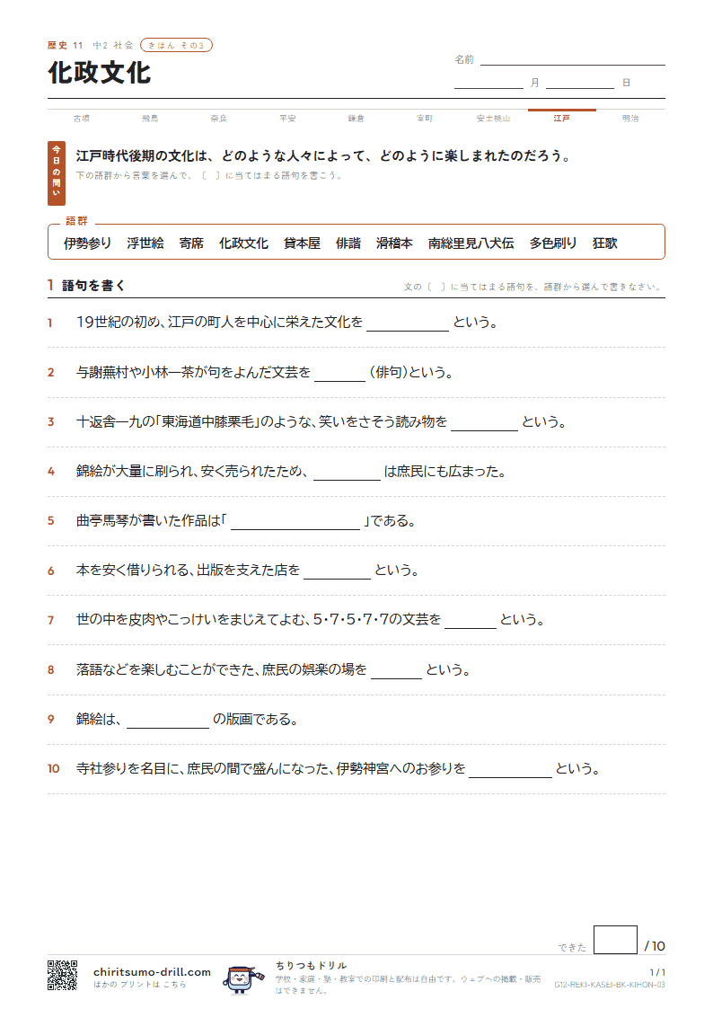 化政文化 きほん その3の見本
