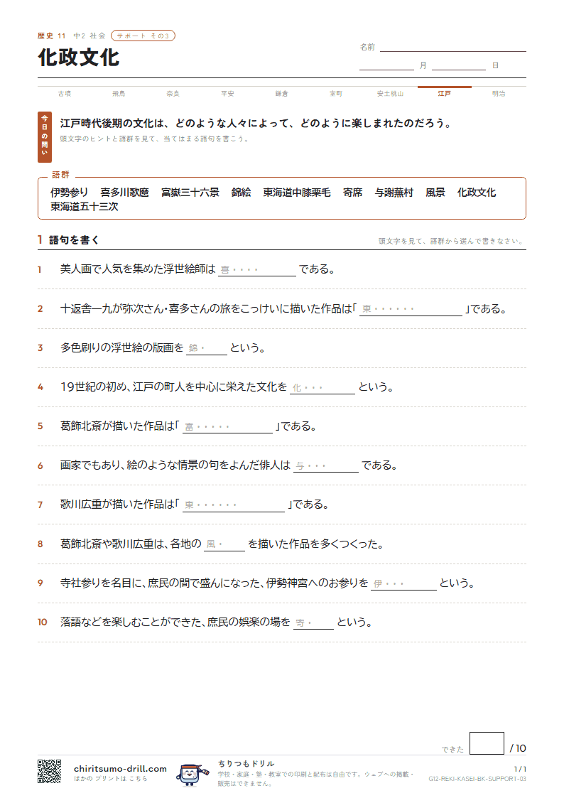 化政文化 サポート その3の見本