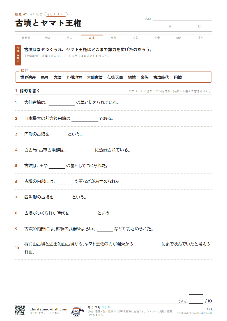 古墳とヤマト王権 きほん その1の見本
