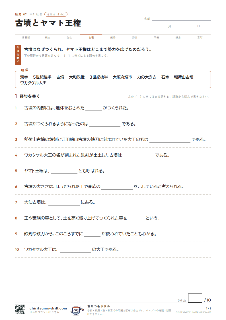 古墳とヤマト王権 きほん その2の見本