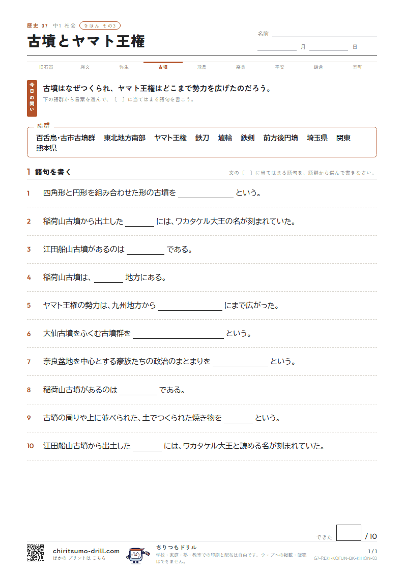 古墳とヤマト王権 きほん その3の見本