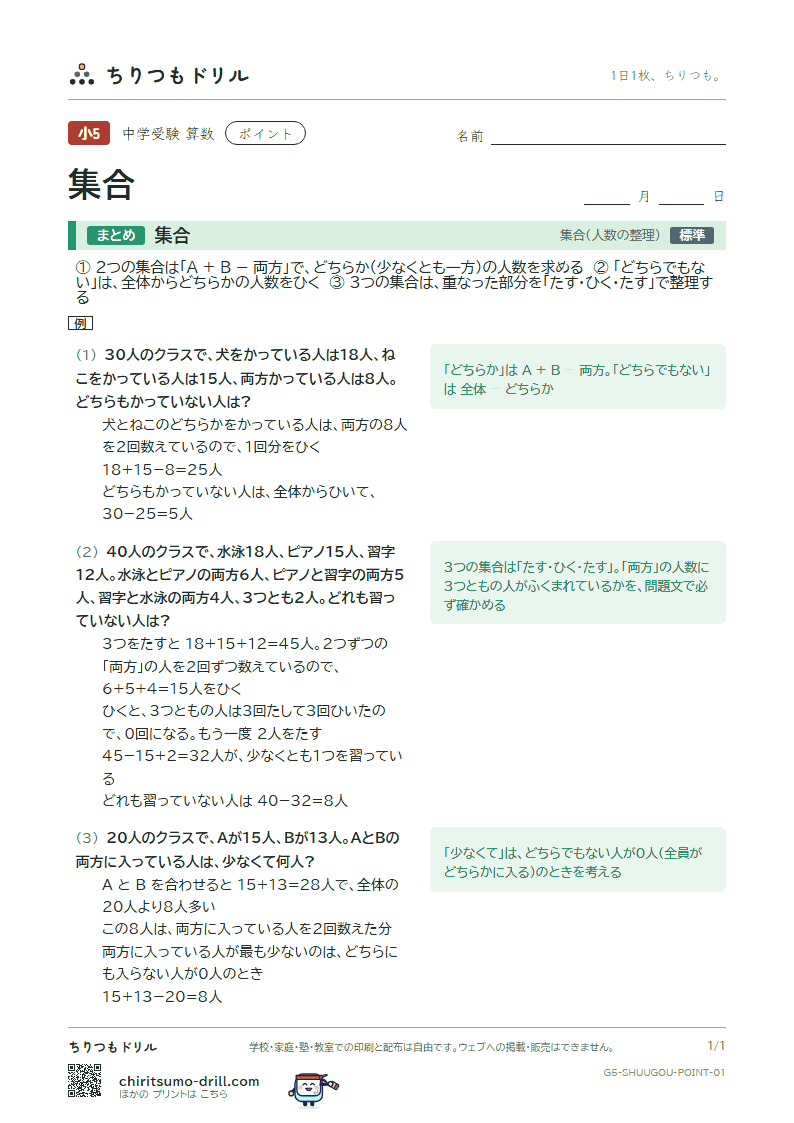 集合 ポイントの見本