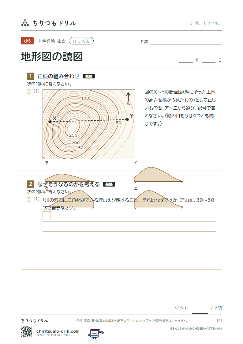 地形図の読図 はってん その4の見本