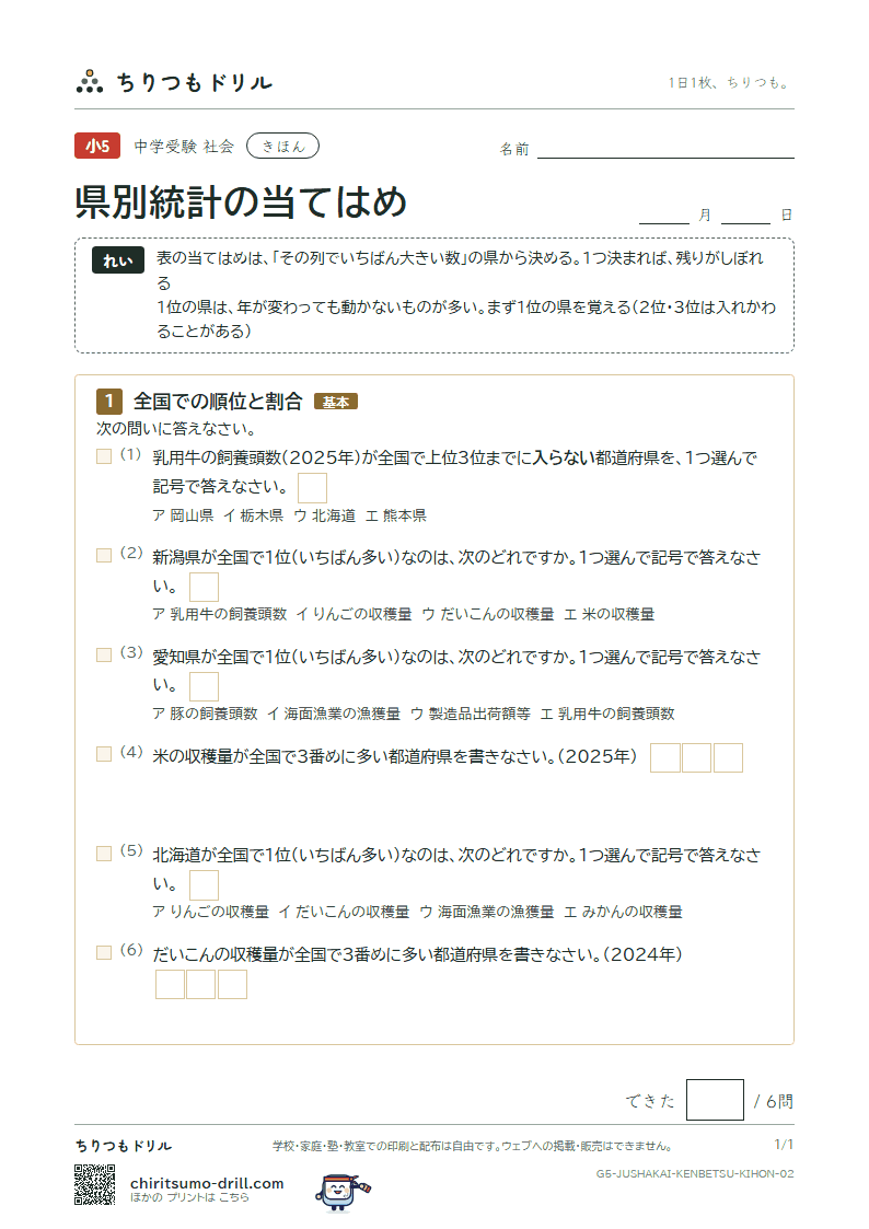 県別統計の当てはめ きほん その2の見本
