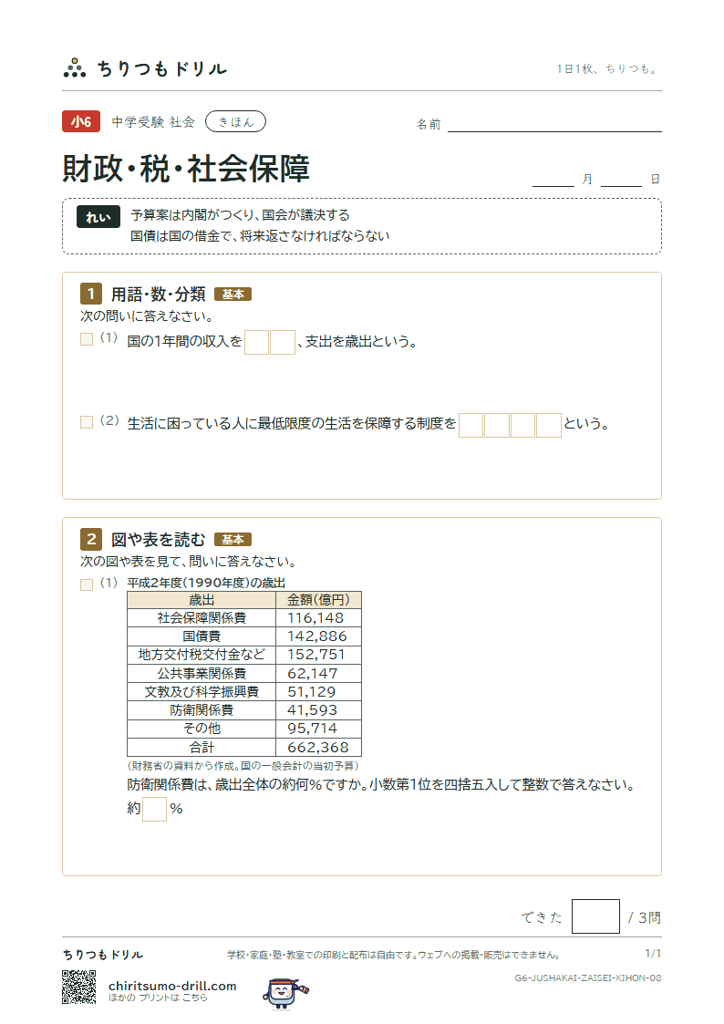 財政・税・社会保障 きほん その8の見本