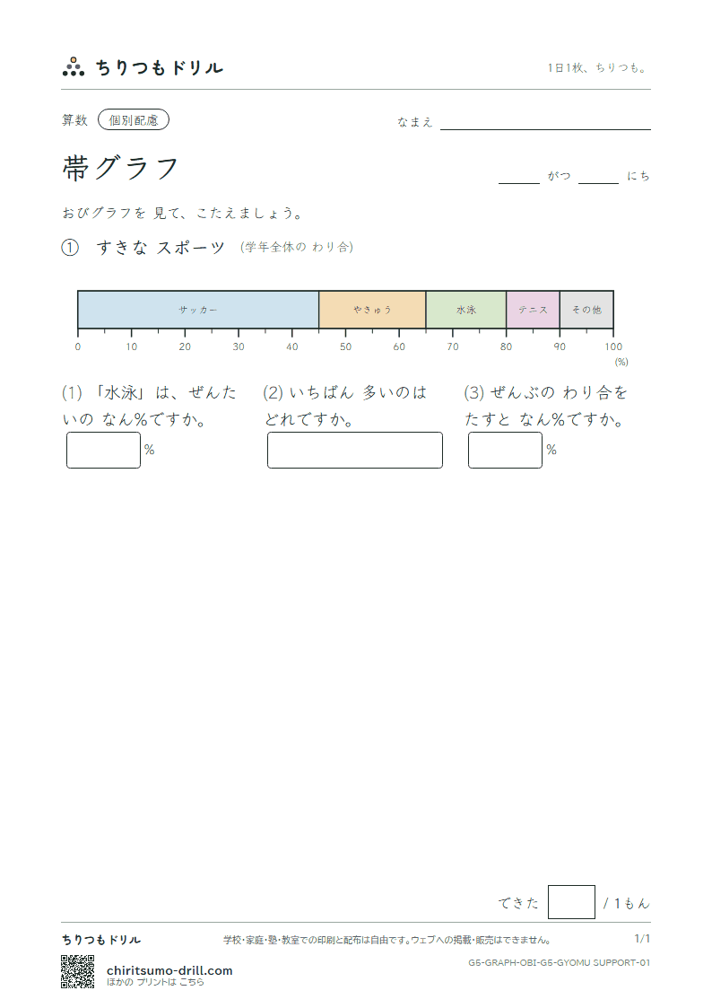 帯グラフ よむ(配慮) その1の見本