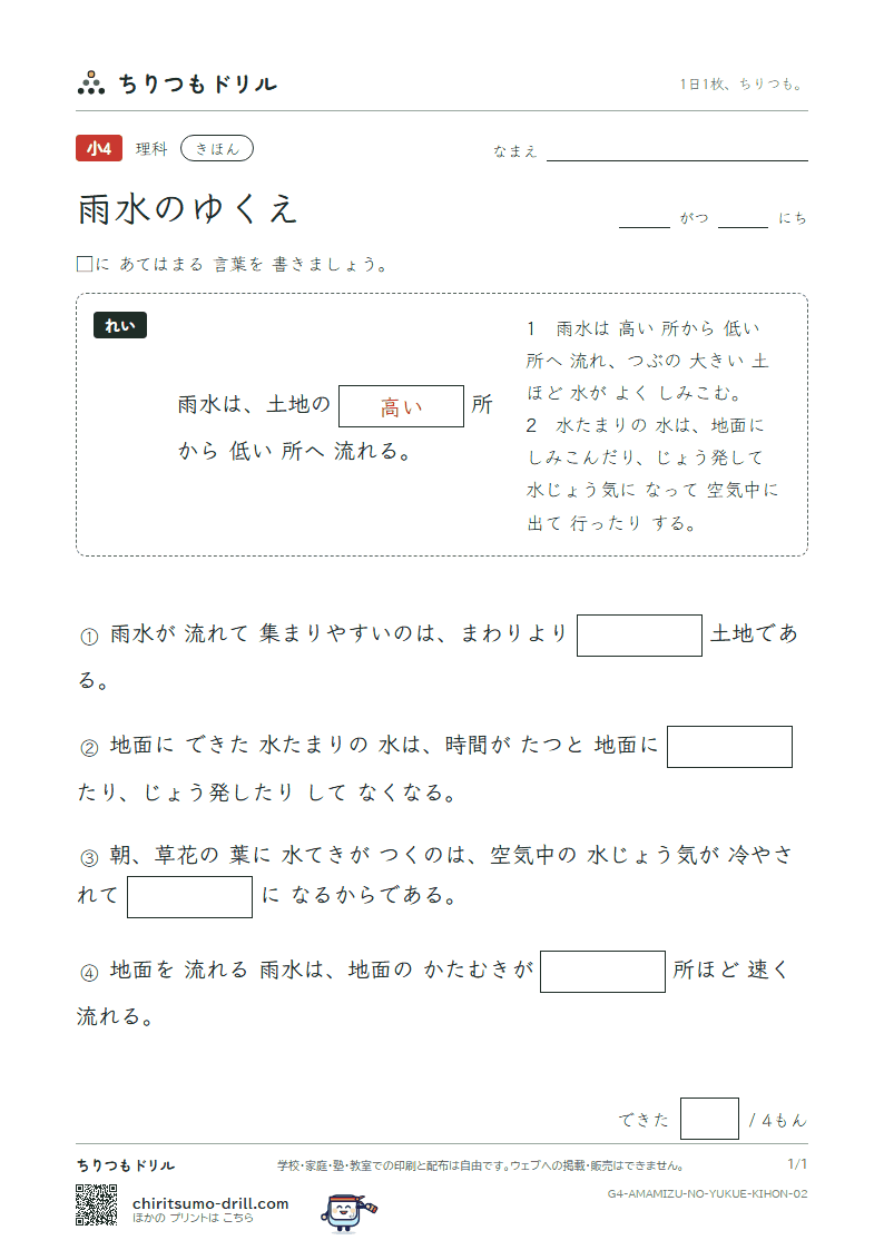 雨水のゆくえ きほん その2の見本