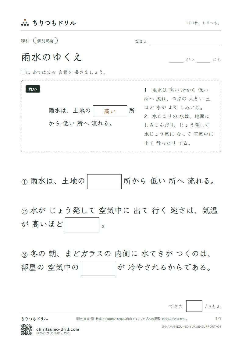 雨水のゆくえ 大きな枠つき その4の見本