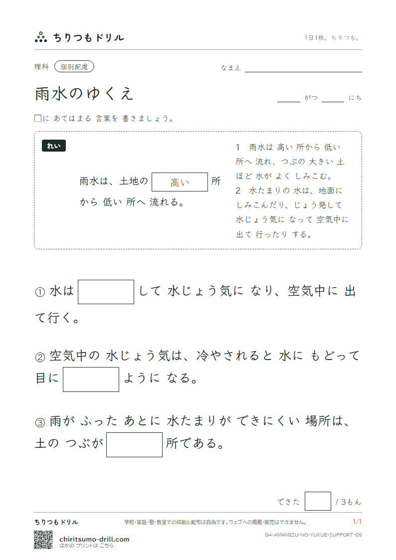 雨水のゆくえ 大きな枠つき その5の見本